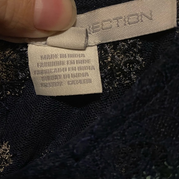 French Connection Diya Fit & Flare Midi Dress Size 12 Navy - Picture 10 of 12